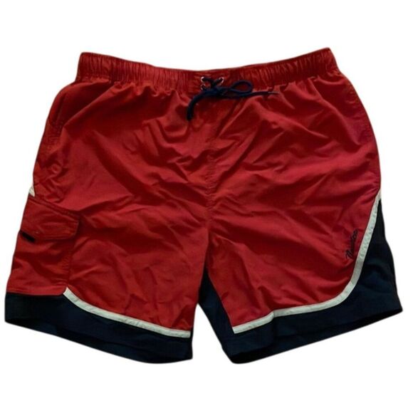 Nautica Red Swim Trunks Bathing Suit Mens Size XXL Beach Vacation - Picture 1 of 11